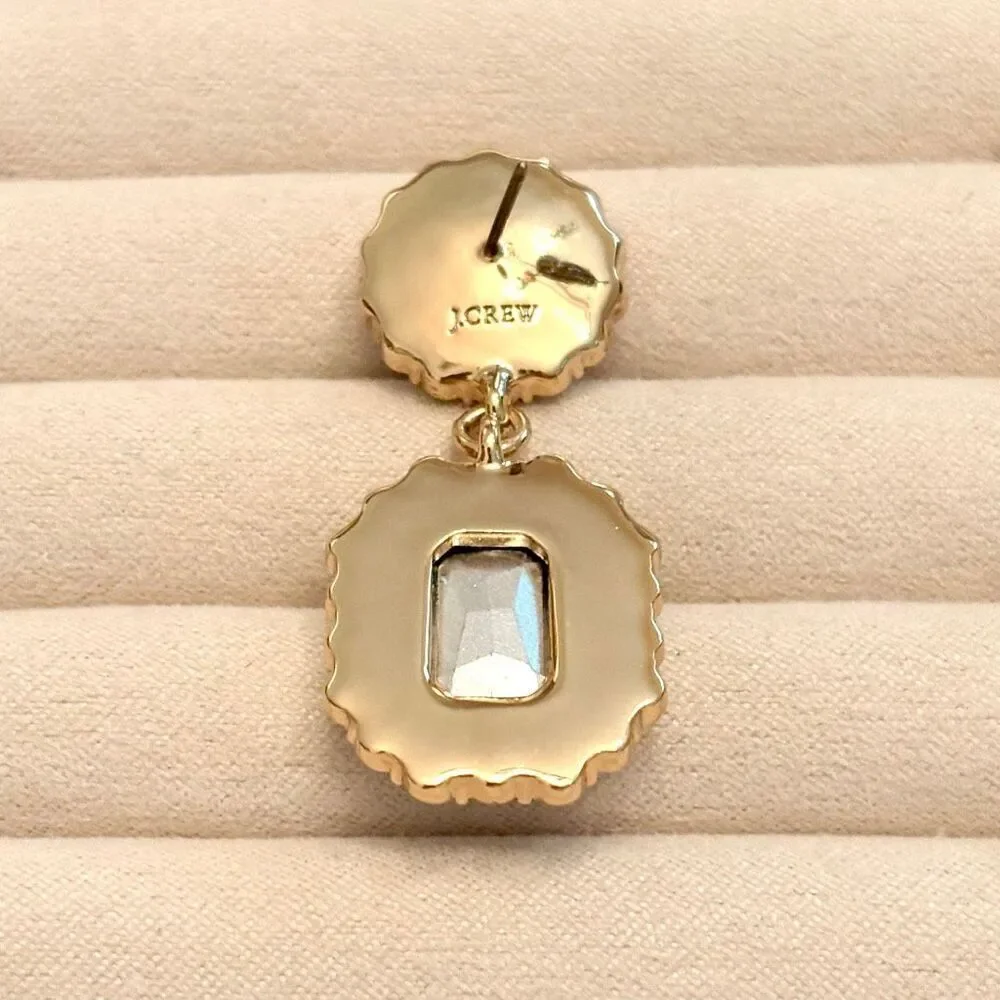 J.Crew | Emerald Drop Earrings | 1 3/4” Drop